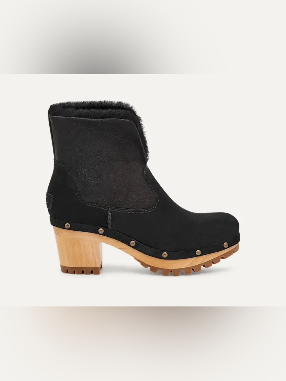 Ugg Thebes Suede Fleece Lined Clog Size 10